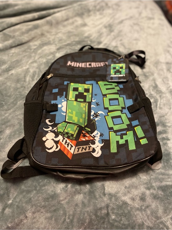 Minecraft Other - Minecraft Kids Black & Blue 'Boom' Creeper Backpack